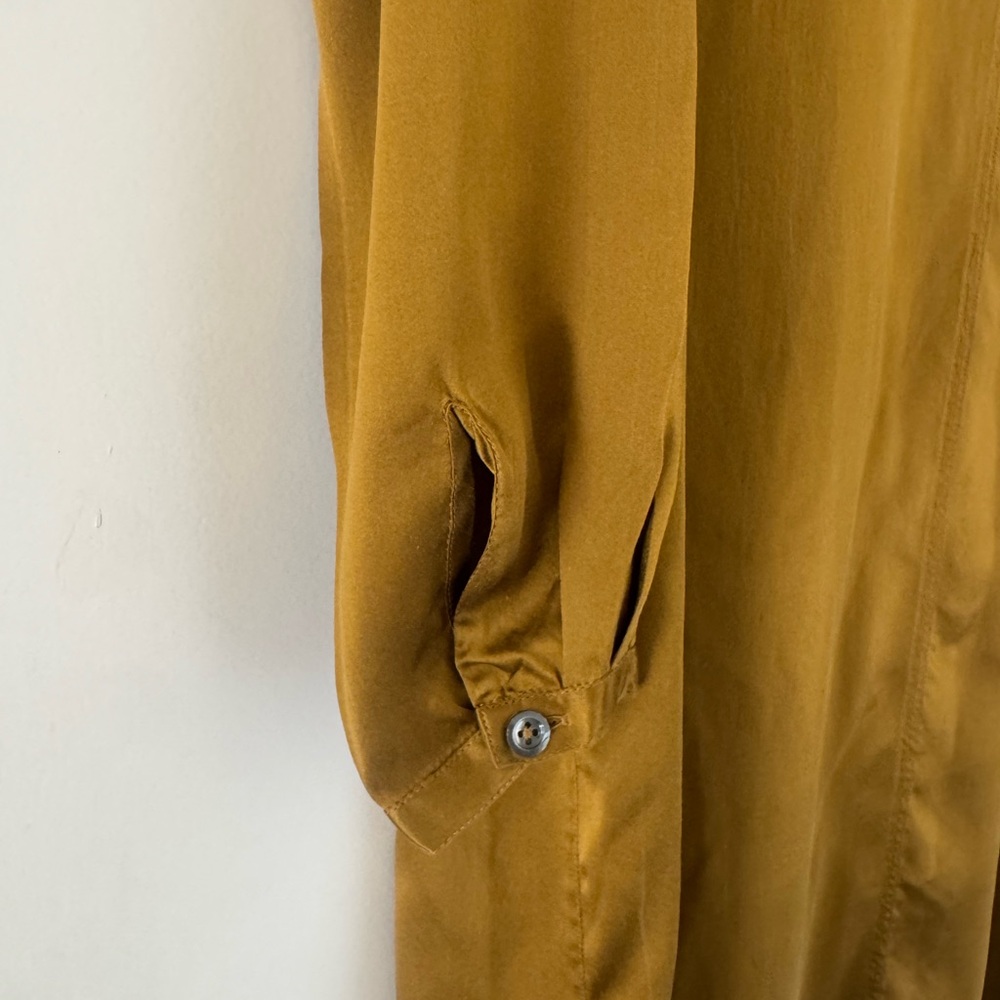 Billy Reid Mustard 100% Silk Dress - Picture 6 of 9
